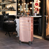 Makeup Trolley Case 4 in 1 Vanity Cosmetology Case Cosmetic Train Case on Wheels
