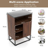 Freestanding Wine Cabinet Storage Cabinet Kitchen Buffet Sideboard Wine Rack
