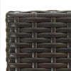 7 Piece Outdoor Bar Set with Armrest Poly Rattan Brown