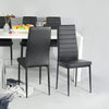 Dining Chairs Set of 2 4 6 Black Modern Faux Leather Metal Legs Home Kitchen