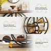 Tribesigns Console Table 105cm Industrial 6-Tier Sofa Table Entryway Table Brown