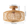 Rattan Chandeliers Ceiling Light Boho Lamp Wooden Lampshade Living Room Bedroom