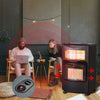 New 4.2kw Portable Heater Standing Heating Cabinet Butane Gas Heaters on Castors