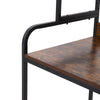 Retro Steel Frame Kitchen Storage Rack with 3 Shelves Floor Standing for Fridge