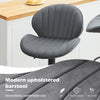4 Swivel Faux Leather Bar Stools Kitchen Breakfast Stool Height Adjustable Grey