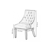 Velvet Dining Chair with Door Knocker Ring Windsor Dressing Room Chair 1/2/4/6