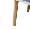 Blue Bedside Table 2 Drawers Modern Nightstand Cabinet Wood Legs Side Table