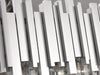 Luxury Rectangular Crystal Chandelier,Silver E14 Dining Room Ceiling Light 80CM