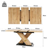 Extendable Table 119-158.5 x 80 cm Kitchen Table Wooden Effect Telescopic Table