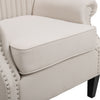 Modern Fabric Oyster Wing Back Armchair Soft Lounge Chair Single Fireside Sofa