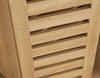 3 Door Oak Wooden Shoe Storage Cabinet Rack Stand Cupboard Slatted Doors