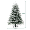 COSTWAY 6 FT Pre-lit Artificial Christmas Tree Snow-flocked Xmas Tree