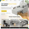 Convertible Sofa Bed 3-in-1 Pull out Arm Chair Folding Recliner Sleeper