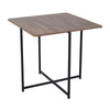 Industrial Table and 4 Stools Rustic Brown Kitchen Breakfast Dining Set of 5