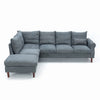L-Shaped Corner Sofa, Sectional Couch with Built-in USB Port Chaise
