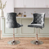 Medium Back Barstool Adjustable Kitchen Counter Bar Stool Chair Soft Padded Seat