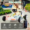 12V Ride on Car Kids Ride on Race Car Toy w/Wireless Connection-White