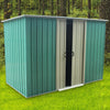 8X4 Metal Garden Shed Storage Sheds House Pent Roof Sliding Doors Chest Box
