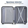 Suitcase Set of 3 ABS Cabin Hard Shell Luggage Travel Trolley 4Wheel Ssaszokyuyr