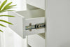 Classic Corner Dressing Table Stool Set White Makeup Desk Vanity Mirror 5 Drawer