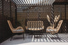DAKO Garden Set MANOLI – Sofa, Chairs & Coffee Table – Rattan Effect & Cushions