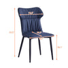 Set of 2 Faux Leather/Suede Dining Chairs Metal Legs Reception Restaurant Chair