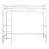 Wooden High Sleeper with Ladder Single Loft Bunk Bed Frame Sleeping Bed Bedstead