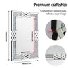 Crushed Diamond Wall Mirror 100x70cm Large Crystal Silver Sparkly Full Length