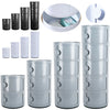Waterproof Round Cabinet Storage Shelf Abs Cylinder Cupboard Bedroom Bathroom UK