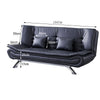 Sofa Bed Modern PU Leather 3 Seater Couch Settee Recliner Guest Sleeper Sofa Bed