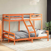Bunk Bed, 90 x 200/140 x 200 , Waxy Brown, Pine R8D8