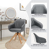 Modern Swivel Accent Chair Set of 2 Ergonomic Armchairs Home Writing Desk Chairs