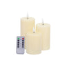 3 OR 5PCS LED Flameless Candles Remote Flickering Pillar Timer Battery Operated