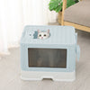 Large Self-Cleaning Hooded Cat Litter Box Enclosed Kitten Toilet Box Potty Tray