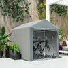Garden Storage Shed Tent Galvanised Steel Frame Shelter w/Accessories LightGrey