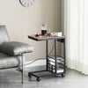 Removable Side Table With Wheels and USB Port End Table Beside Sofa Nightstand