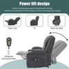 Electric Recliner Chair Cinema Sofa Armchair with Massage & Heat Function Grey