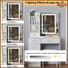 Dressing Table With LED Light Bar Mirror Drawers Stool Vanity Set Bedroom Makeup