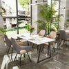 Set of 2 Swivel Dining Chairs with Arm Leather Accent Desk Chairs High Backrest