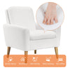 Modern Accent Chair Sherpa Fabric Upholstered Leisure Armchair Single Sofa Chair