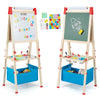 3-in-1 Kids Art Easel Toddler Adjustable Double-sided Wooden Magnetic Easel
