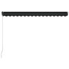 Manual Retractable Awning with LED 400x300 cm Anthracite