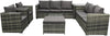 Rattan Garden Furniture Corner Sofa Set with 9 Seaters & Table for Outdoor Patio