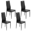 75cm Square Dining Table ans 4 Padded Chairs Set Dining Room Set, Black/White