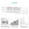TV Stand Cabinet Freestanding Entertainment Unit with LED Lights & Glass Shelves