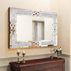 Venetian Wall Mirror – Elegant Decorative Silver Mirror with Embedded Crystals