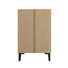 Modern Shoe Cabinet Double Doors Adjustable Shelves Hallway Storage 95x60x34.5cm