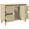 Brokky Sink Cabinet Sonoma Oak 80x33x60 Engineered Wood,Vanity Unit with R3T6