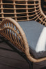 DAKO Garden Set SERRANTE – 2 Rattan-Effect Chairs with Cushions & Round Table