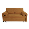 3 Seater Sofa Bed Yellow Livingroom Pull Out Convertible Sleeper with 2 Cushions
